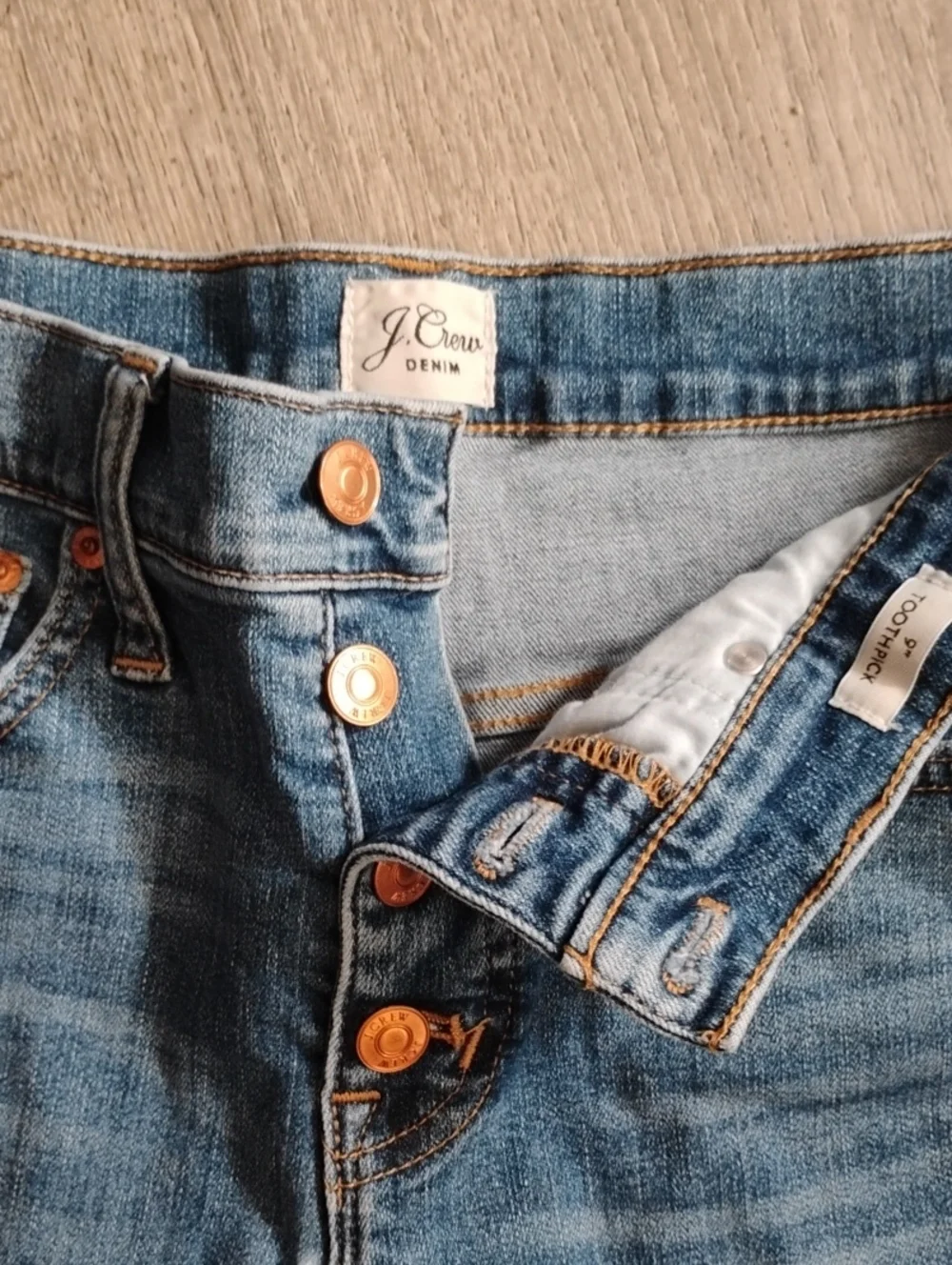J. Crew Light Blue High-Rise Button-Fly Jeans
